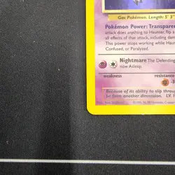 Pokemon TCG Base Set Holo Haunter Fossil LP 6/62 1999 - Image 4