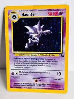 HAUNTER POKEMON CARD TCG 6/62 HOLO RARE FOSSIL SET - Image 2