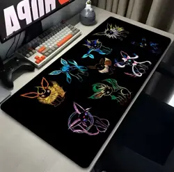 Pokemon Eevee Evolutions - Mouse Pad Laptop Gaming Rubber Desk Mat Art - Image 1