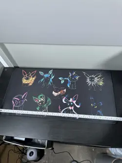 Pokemon Eevee Evolutions - Mouse Pad Laptop Gaming Rubber Desk Mat Art - Image 3