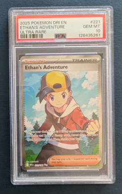 2025 Pokemon Destined Rivals Ethan's Adventure Ultra Rare #221 PSA 10 - Image 1
