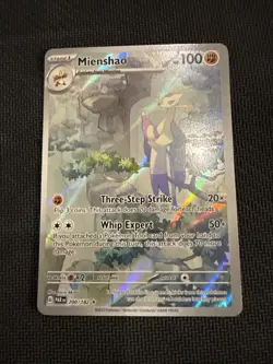 Pokemon Mienshao TCG Holo Card Paradox Rift Illustration, Card 200/182 - Image 1