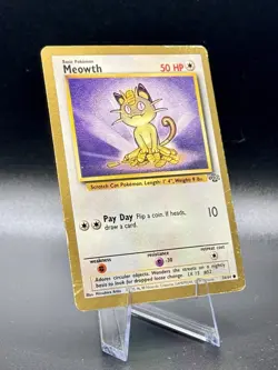 Meowth 56/64 Gold Bordered Promo Pokemon Misc. Cards & Products Wotc Vintage LP - Image 1