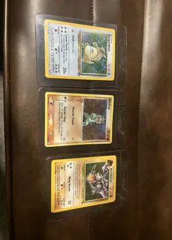 Pokemon Base Set Holo Regular Lot Kangaskhan Machop Aerodactyl 3 Cards 1999 - Image 1