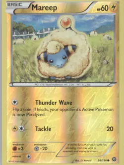 Mareep Reverse Holo Pokemon tcg XY - Steam Siege #38/114 - Image 1