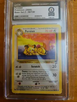 Pokemon Base Set 2 Persian World Record 1 of 1 CGC From The Gray Collection - Image 1