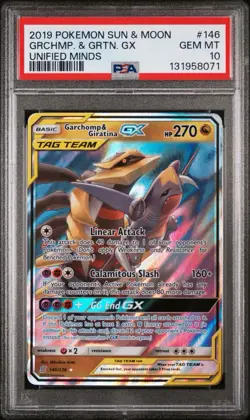 2019 POKEMON SUN & MOON UNIFIED MINDS #146 Garchomp. & Giratina GX UNIFIED MINDS - Image 1