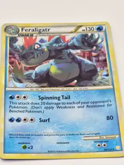 Pokemon TCG Feraligatr Heartgold & Soulsilver 20/123 Holo Promo Cracked Ice - Image 2