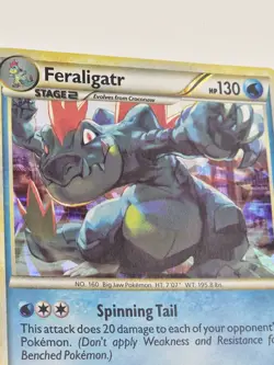 Pokemon TCG Feraligatr Heartgold & Soulsilver 20/123 Holo Promo Cracked Ice - Image 3