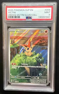 2023-25 Pokemon Gaming SV Black Star Promos - SVP EN Victini #208 Mint PSA 9 - Image 1