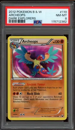 Pokemon PSA 8 Archeops 110/108 Black & White Dark Explorers Secret Rare NM - Image 1