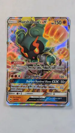 Pokemon TCG Marshadow GX 80/147 Burning Shadows Ultra Rare LP - NM - Image 1