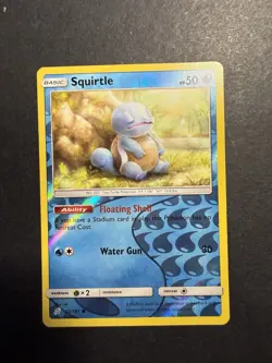 Squirtle Reverse Holo 22/181 Pokemon TCG Sun & Moon Team Up Reverse Holo NM - Image 1