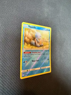 Squirtle 22/181 Reverse Holo Team Up Sun and Moon Pokemon Card - Image 3