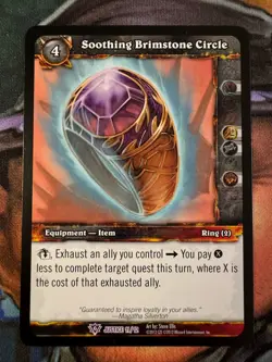 World of Warcraft TCG Promo Justice 11/12 Soothing Brimstone Circle - Image 1