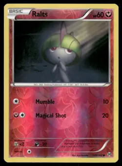 Pokemon Cards Ralts 100/162 Reverse Holo BREAKthrough XY NM - Image 1