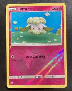 cottonee 143/236 Pokemon Unified Minds Reverse Holo Common TCG LP - Image 1