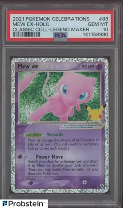 2021 Pokemon Celebrations #88 Mew Ex Holo Classic Coll Legend Maker PSA 10 - Image 1