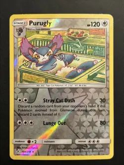 Purugly 160/214 Unbroken Bonds Reverse Holo Rare Pokemon Card - NM/M - Image 1