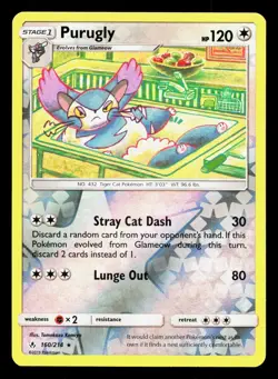 Purugly 160/214 Unbroken Bonds LP Reverse Holo Pokemon Card TCG - Image 1
