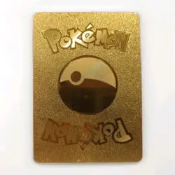Pokemon Pikachu Mega Charizard Cosplay Gold Foil Fan Art Display Card - Image 2