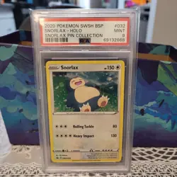 Snorlax SWSH032 HOLO RARE Pokemon Black Star Promo NM 2020 Card TCG PSA 9 - Image 1