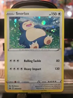 Pokemon TCG Sword & Shield Snorlax Black Star Promo SWSH032 Holo Card - Image 3