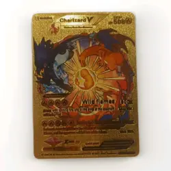Charizard V SMP26‑43 Gold Foil Pokemon Fan Art Display Card Mint/NM AU - Image 1