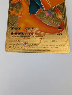 Charizard V Gold Foil Fan Art Textured Collector Pokemon Card 079/073 HP220 - Image 2