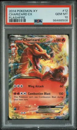 2014 Pokemon Xy Flashfire #12 Charizard Ex Flashfire PSA 10 b - Image 1