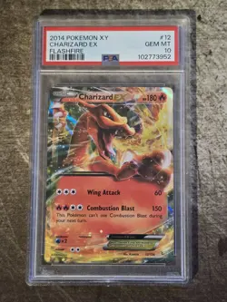 2014 POKEMON XY FLASHFIRE #12 HOLO CHARIZARD EX PSA 10 - Image 1