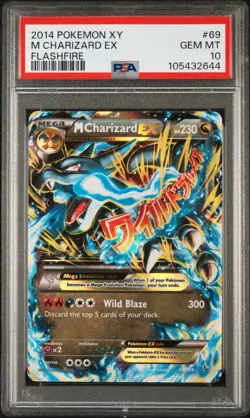 2014 POKEMON XY FLASHFIRE #69 M CHARIZARD EX PSA 10 - Image 1
