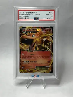 2014 Pokemon XY Flashfire Charizard EX Holo #11/106 PSA 10 GEM MINT - SHIPS FAST - Image 1
