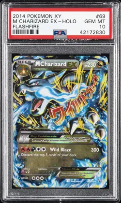 2014 POKEMON XY FLASHFIRE #69 M CHARIZARD EX PSA 10 - Image 1