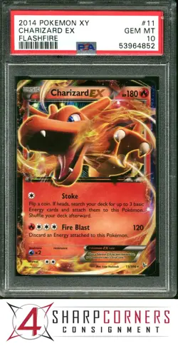 2014 POKEMON XY FLASHFIRE #11 CHARIZARD EX PSA 10 - Image 1