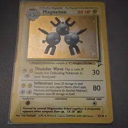 Pokemon TCG Magneton Base Set 2 Holo Rare Unlimited 9/130 2000 60 HP WOTC - Image 1