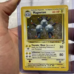 Pokemon Magneton 9/130 Base Set 2 Holo Pokemon Vintage Rare Card LP TCG WOTC Vtg - Image 1