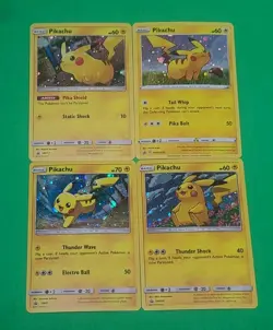 Pokemon Alternate Art Pikachu Holographic Cards Lot Of 4 N Mint Condition Nice! - Image 1