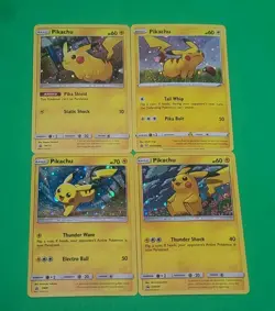 Pokemon Alternate Art Pikachu Holographic Cards Lot Of 4 N Mint Condition Nice! - Image 2