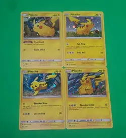 Pokemon Alternate Art Pikachu Holographic Cards Lot Of 4 N Mint Condition Nice! - Image 3