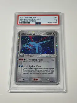 Vintage PSA 5 Salamence ex 96/92 Holo SWIRL Power Keepers 2007 Pokemon Card TCG - Image 1