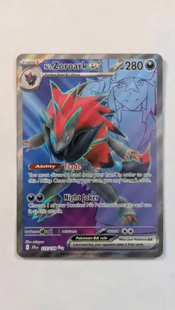 N's Zoroark ex 175/159 Sv09: Journey Together Holo Pokemon Card TCG NM UR - Image 1