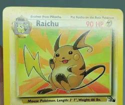 Raichu - 29/62 Fossil Set - Rare Non Holo Pokemon Card - NM - FREE SHIPPING - Image 4