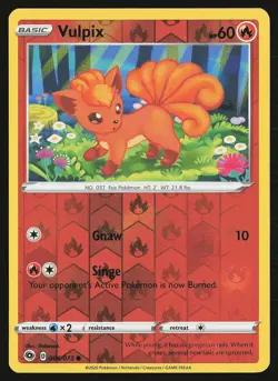 Champion's Path Vulpix #06/73 Reverse Holo Pokemon Card - Image 1