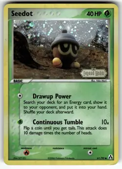 Seedot 61/92 Legend Maker LP Pokemon Card TCG (STAMPED) - Image 1