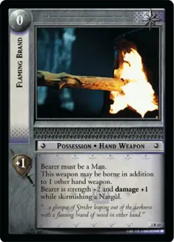 LOTR MOM MINES OF MORIA FLAMING BRAND 2R32 FOIL NM/MINT top shelf Card - Image 1