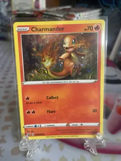 Pokemon TCG Charmander SWSH092 Black Star Promo Cosmos Holo Tail/Fart Swirl - Image 1