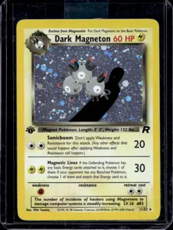 2000 Pokemon Team Rocket First Edition Dark Magneton Holo #11/82 - Image 1