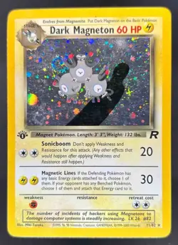 2000 Pokemon Team Rocket First Edition Dark Magneton Holo #11/82 - Image 1