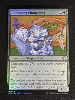 MTG Lorwyn Eclipsed Chomping Changeling Foil 0172 NM - Image 1